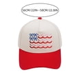 thumbnail image 3 of Red Patriotic Embroidered Baseball Cap, Classic Flag Pattern With Adjustable Head Circumference, Lightweight Sun Hat for Holiday Celebrations, Outdoor Activities, Parade Use and Summer Travel, 3 of 8