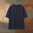 thumbnail image 2 of CONZONE Mens Linen T-Shirts Short Sleeve T Shirts for Men Crew Neck Solid Color Casual Summer Tee Tops, 2 of 4