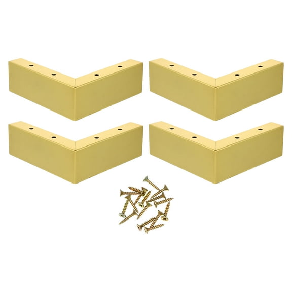 Raindrops Golden Iron Furniture Risers for Home Heavy Duty Bed Lifts Risers with 1.5 Inches Heightening Pad