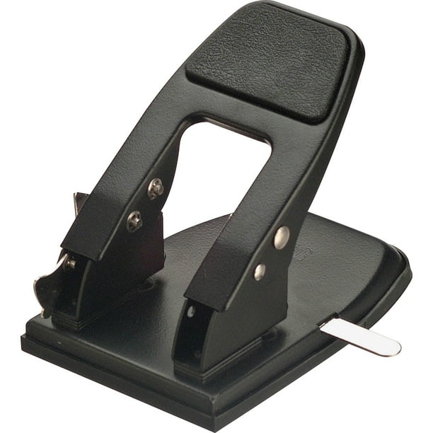 Officemate Perforadora de 2 Orificios para Trabajos Pesados, Mango Acolchado, Color Negro, Capacidad para 50 Hojas, Acero