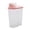 Pink, variant on Large Airtight Food Storage Container for Grain Cereal and Rice Clear Pantry Organization Bin with Lid 10Inch Green