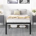 thumbnail image 5 of Yoneston Heavy Duty Twin Size 16 inch Metal Platform Bed Frame with Large Under-Bed Storage Space, Black, 5 of 10