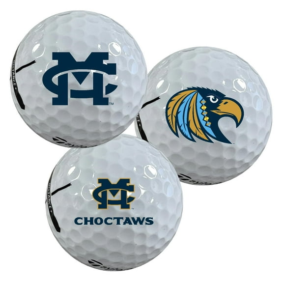 Mississippi College Choctaws Logo Edition Taylormade Distance  Golf Balls 12-Pack (Dozen)