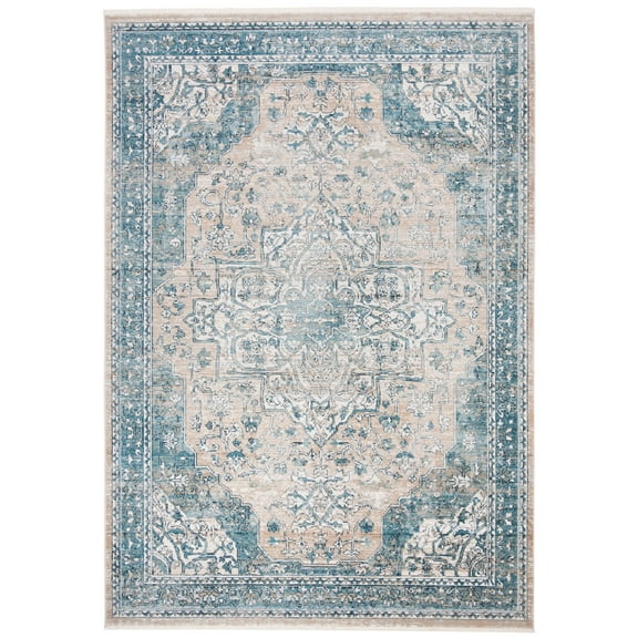 SAFAVIEH Victoria Corine Medallion Area Rug, Blue/Gray, 5' x 8'