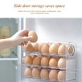 thumbnail image 3 of Rejilla para huevos para refrigerador, puerta abatible para almacenamiento de huevos, bandeja, contenedor, caja para ahorrar espacio, color verde, 3 of 7