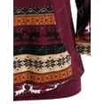 thumbnail image 4 of Más el tamaño de gota de hombro de Navidad Imprimir sudadera Rosegal  Mangas largas de talla grande, 4 of 5