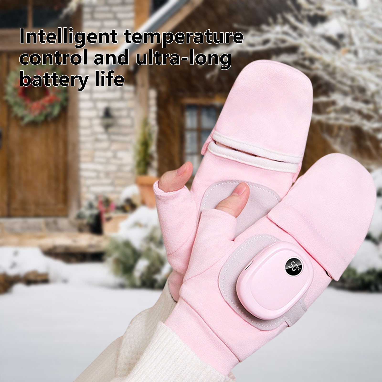 Upgraded Rechargeable Fingerless Hand Warmer for Heating Comfort During Work Cycling Skiing Motorcycle Camping and Hiking Activities