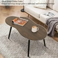 thumbnail image 5 of Modern Coffee Tables for Living Room Cloud Shape Center Table Industrial Irregular Wood Grain Table Top Coffee Table, Rustic Brown Unique Furniture for Living Room Home, 5 of 14