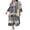 Dark Blue, variant on Womens Boho Floral Puff Sleeve Tiered Maxi Dress Long Dresses