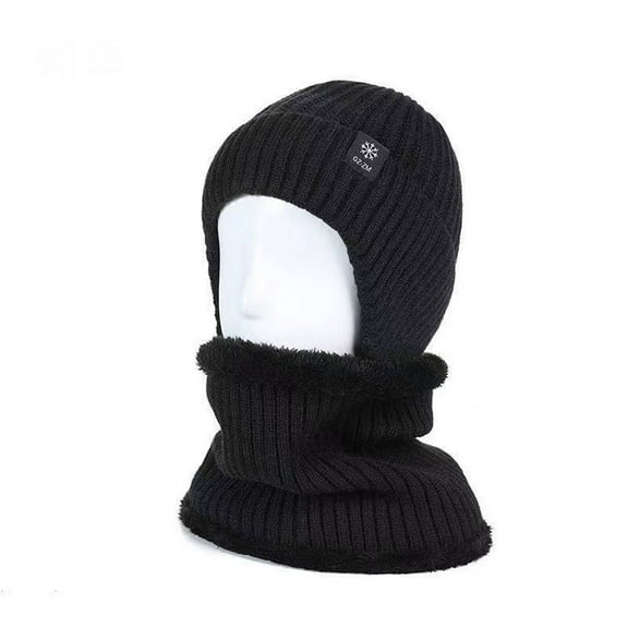 TELOLY Ear Flaps Cap Ear Protection Design Hats For Men Super Warm Insulation Winter Hat With Ear Flaps Black