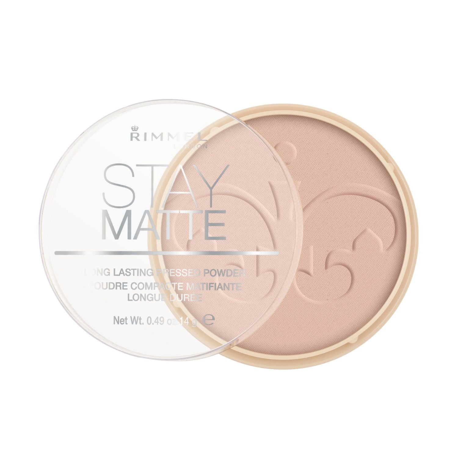 Rimmel Stay Matte Pressed Powder, lightweight, creamy texture, high coverage, long-lasting shine control for up to 5H,100% Cruelty-Free, Matte Finish