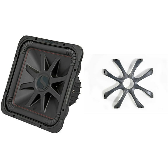 Kicker 45L7R154 L7R 15-Inch (38cm) Subwoofer, Dual Voice Coil, 4-Ohm w/ Cast Aluminum Grill Bundle