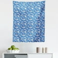 thumbnail image 1 of Airplane Tapestry, Modern Illustration of People Sitting on Clouds Sky Themed Scene, Fabric Wall Hanging Decor for Bedroom Living Room Dorm, 5 Sizes, Azure Blue and Multicolor, by Ambesonne, 1 of 1