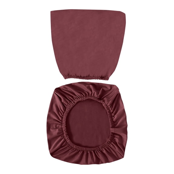 WEAVILUX Stretchable Dark Red Office Chair Cover Set, Seat Protector Slipcover, and Easy to Clean