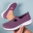 thumbnail image 5 of Pandaie Orthopedic Shoes for Women Wide Width Breathable Walking Slip on Sneakers Comfortable Arch Support Nurse Shoes Purple Size 8, 5 of 9