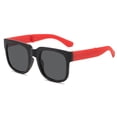 thumbnail image 2 of SeekLGT Polarized Toddler Sunglasses for Boys, Foldable Kids Sunglasses UV400 Protection, Retro Square Frame Unbreakable Toddler Eyewear for Beach and Travel, 1 Pair, 2 of 6