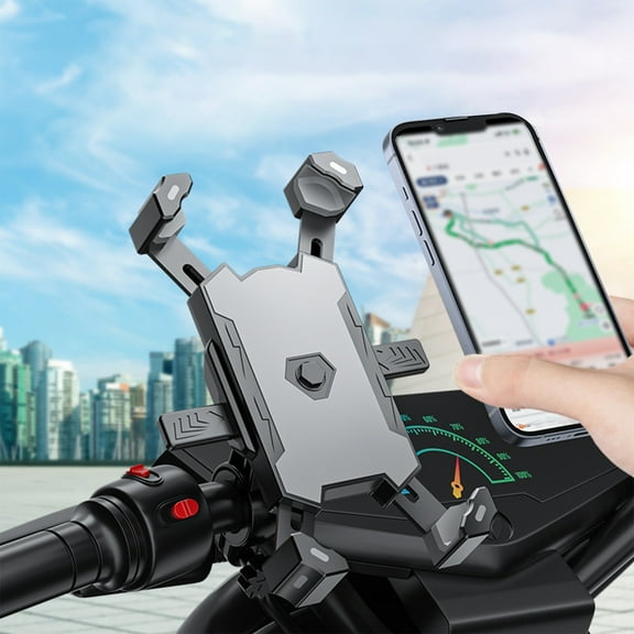 Bike Motorcycle Phone Holder Mount,Bicycle Handlebar Phone Holder, for Electric Scooter, Motorcycle Accessories for iPhone 15 14 13 12 Plus/Pro Max/Mini, 4.7-6.8 Smartphone