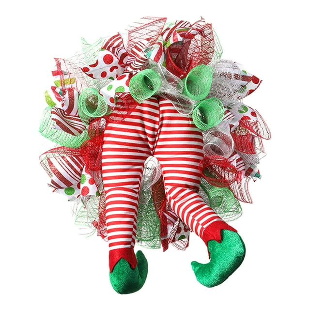 Couronne de Noël pour Porte d'Entrée Décorations de Noël pour Photo Accessoires Partie