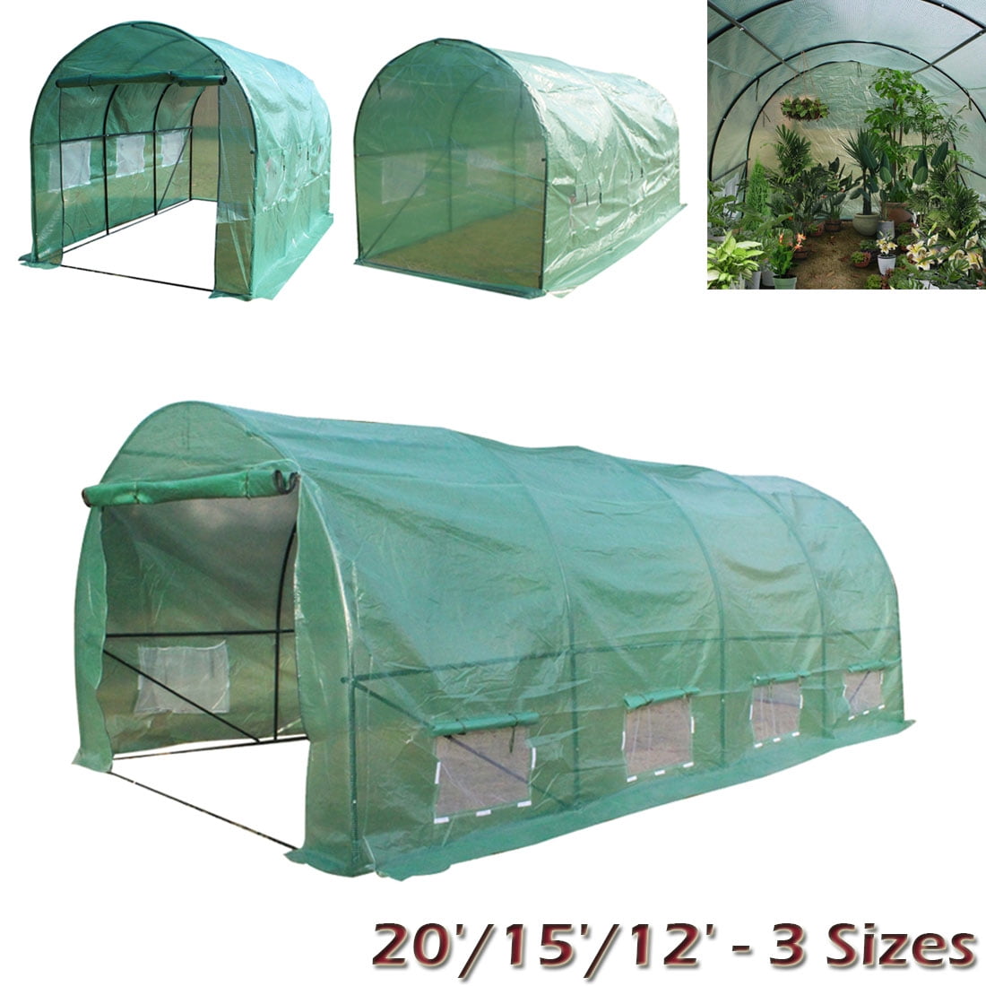 20′x10′x7′ Heavy Duty Greenhouse Large Plant Room Garden Dome Green House 