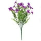 thumbnail image 1 of Set de ramos de flores violetas artificiales de 2 plantas decorativas de 7 puntas con pétalos suaves, perfecto para casa, oficina, bodas y fiestas, 1 of 2