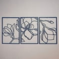 thumbnail image 6 of Floral Line Metal Wall Art Set of 3, 6 of 8