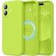 thumbnail image 1 of Funda de Silicona Premium, compatible con MagSafe, a Prueba de Golpes, para iPhone 17 6.3", Verde Fluorescente, 1 of 7