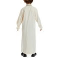 thumbnail image 4 of Mercatoo Kids Thobe for 𝐌uslim Boys 𝐈slamic Arabic Long Sleeve Kaftan Robe Zipper Prayer Dress for Boys 𝐌uslim Thobe Eid Outfit, 4 of 9