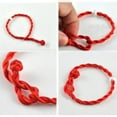 thumbnail image 2 of TINGYI Chinese Feng Shui Lucky Red String Rope Hand-woven Pieces With Silver Beads 2 PACKS, 2 of 8