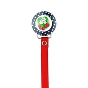 Strawberries with Navy Polka Dots 3D Pacifier Clip