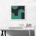 thumbnail image 2 of ARTCANVAS Mid-Century Modern Black and Teal Squares Canvas Art Print - Size: 18" x 18" (0.75" Deep), 2 of 9