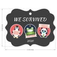 thumbnail image 6 of Soul Décor Covid Christmas 2020 Ornaments, We Survived 2020 Ornament, Large 3.75" Rectangle Metal Ornament, Velvet Pouch Included, 6 of 7