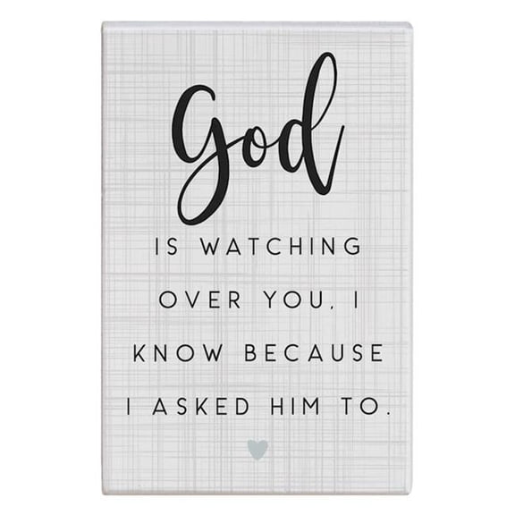 Sincere Surroundings 359552 Small Talk Rectangle God Watching You Decor - 3.5 x 5.25 in.