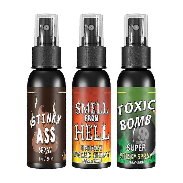 3 Pack Liquid Assfart Spray Extra Strong Smell from Hell for Adults or Children