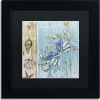 Trademark Fine Art "Blue Crab I" Canvas Art by Color Bakery, Black Matte, Black Frame