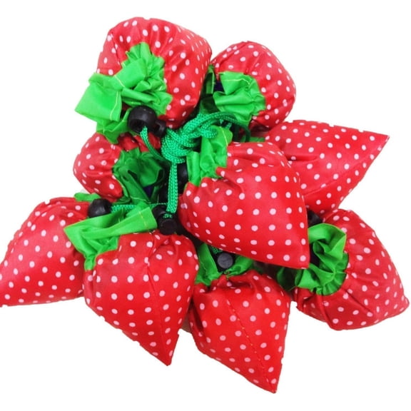 New Strawberry Reusable Grocery Bags Assorted Color Shopping Eco Bags