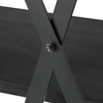 thumbnail image 6 of Weston Home Westyn Rustic X-Base 32-inch 4-Shelf Bookcase, Black Finish, 6 of 6