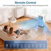 KISSAIR 8000 BTU Ashare Portable Air Conditioner, 4-in-1 AC Unit with Fan, Cool and Dehumidifier, Sleep Mode, Remote Control, for Rooms up to 350 Sq Ft