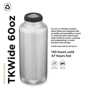 Klean Kanteen TK Wide 64 Oz Loop Top Brushed Stainess
