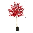 thumbnail image 3 of Nearly Natural 48" Maple Artificial Tree in Black Plastic Pot, 3 of 5