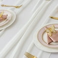 thumbnail image 4 of 2 Pieces Ivory Chiffon Table Runner 28x118 Inches for Wedding Bridal Baby Shower Birthday Table Decorations, 4 of 6