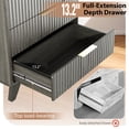 thumbnail image 4 of Ktaxon Fluted Tall 5 Drawer Dresser Solid Wood Chest of Drawers with Soft Close Slides Storage Cabinet for Bedroom Living Room Entryway Gray, 4 of 6