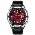 thumbnail image 6 of porfeet Quartz Watch Date Display Luminous Male Anti Scratch Round Dial Watch for Business, 6 of 8