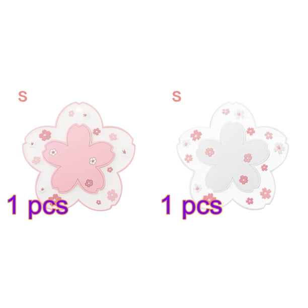 Almohadilla para tazas, soporte para tazas de té con flores de PVC, posavasos antideslizante, mantel individual resistente al calor, cojín de mesa, pequeño 2 Piezas Jumpingount HA002613-01×1+HA002613-02×1
