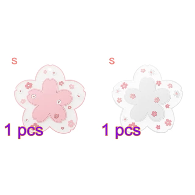 Youkk 2pcs Cup Pad PVC Flower Teacup Holder Mat Anti-Slip Drink Coaster Heat-Resist Placemat Table Cushion, Small