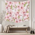 thumbnail image 5 of Pink Flowers Small Tapestry for Bedroom Wall Hanging Tapestry,Watercolor Spring Botanical Floral Leaves Ceiling Backdrop Tapestries Poster Blanket Wall Decor for Teens Room Living Room Dorm 23" x 28", 5 of 8