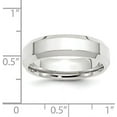 thumbnail image 4 of Avariah Diamonds Solid 10k White Gold 6.2mm Beveled Edge Comfort Fit Wedding Band Size 10.5 - Ring Size 10.5, 4 of 7