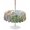 Light Gray Grass Green, variant on Outdoor Tablecloth with Umbrella Hole for Patio/Picnic/Party/Camping, Cute Animals Waterproof Table Cloth Round Cover Washable, Cartoon Summer Botanical Palm Leaves (Dia 60")