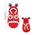 thumbnail image 3 of Dog Cat Christmas Costume for Small Medium Pets Holiday Outfit with Hood Soft Stretchy Pet Apparel for Party Photo Shoot, Adjustable Festive Sweatshirt for Puppy Kitten, Style E, Pet Clothes, 3 of 7