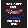 thumbnail image 2 of Americana You Can't Spell Sausage Without USA Long Sleeve Adult Hooded Sweatshirt-Medium-Black, 2 of 3