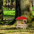 thumbnail image 4 of HLONK Squirrel Feeder Picnic Table with Umbrella Wooden Squirrel Picnic Table Feeder Squirrel Feeder Cute Chipmunk Feeder with Solid Structure for Squirrel Gift, 4 of 7